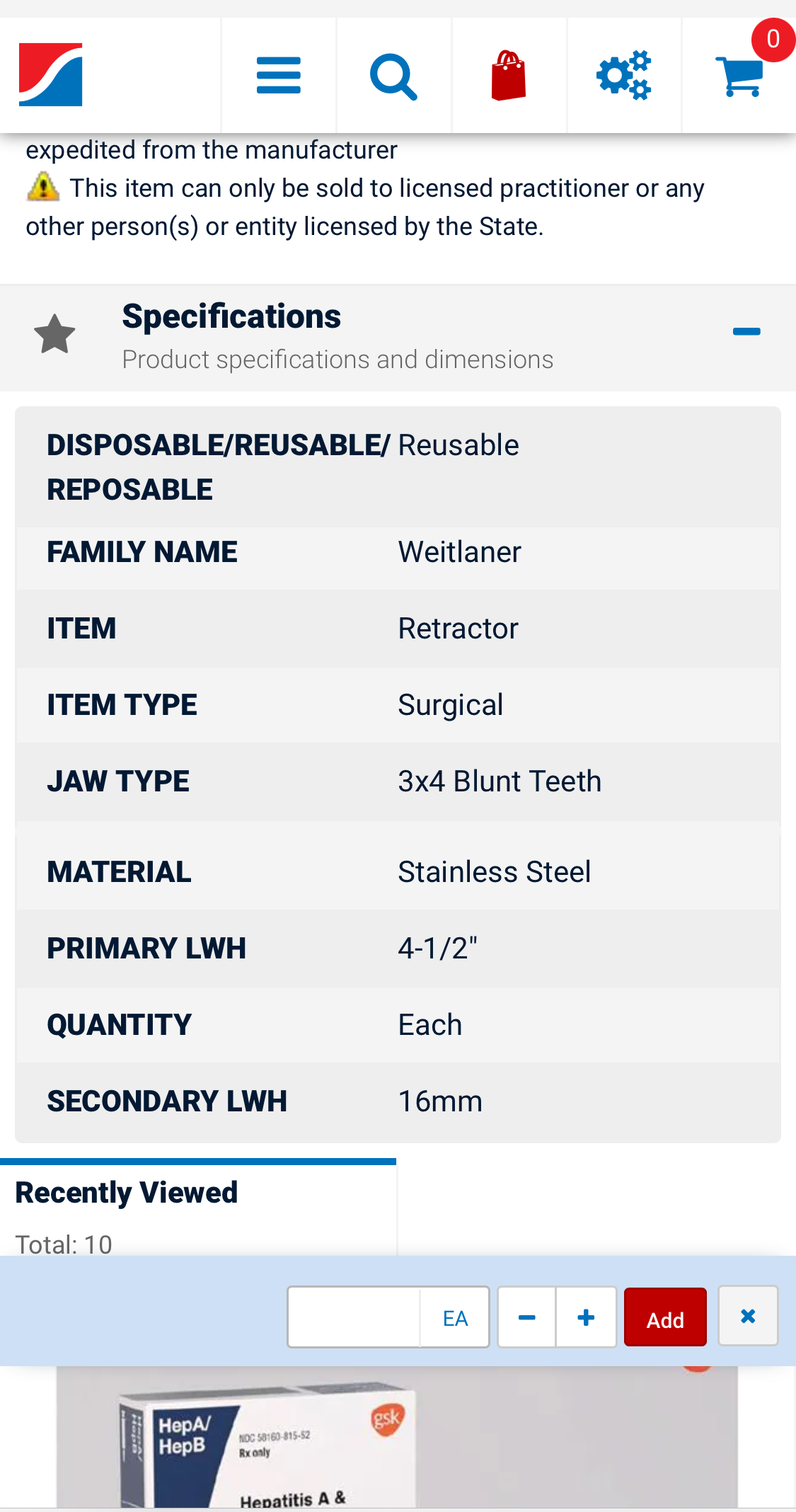 Henry Schein’s Mobile Spec Sheet 122 of 291 Spec Sheet Examples